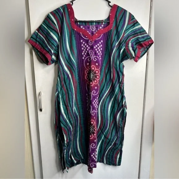 Boho Side Slit Mini Dress - Picture 1 of 2